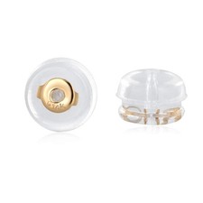 14K Gold Silicone Earring Backs Replacement Rubber Earrings Backs for Studs...