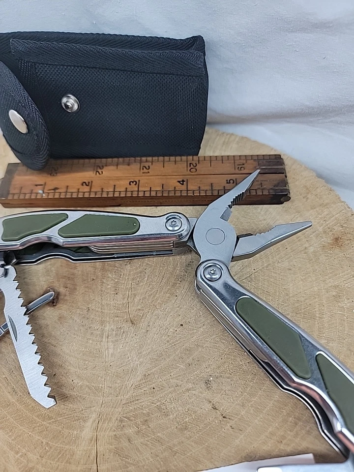 Boy Scout Pocket Knife Lot Green Multi-tool W Sheath Blue Knife - Image 4 of 4