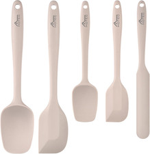 600℉ Heat Resistant Bpa-Free Silicone Rubber Spatula Set,Kitchen Cooking Spatula