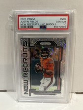 2021 Panini Prizm New Recruits Justin Fields #NR-4 No Huddle Prizm (RC) PSA 10
