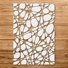 Abstract Overlapping Organic Shapes Wall Art Reusable Stencil - StencilAir