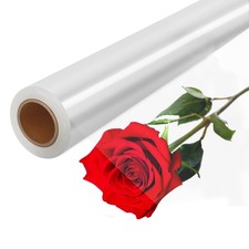 Tickjoy 100 ft Clear Cellophane Wrap Roll 31.5 in x 100 ft - 3 Mil Thick la...
