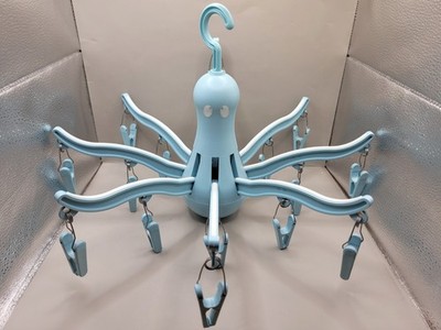 IKEA PRESSA Hanging Dryer 16 Clip Octopus Clothes Air Dry Rack Blue