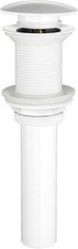 Solid Brass White Color Bathroom Faucet Sink Drain Sper Vel Vanity