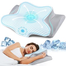 Cervical Neck Pillow for Pain Relief, Memory Foam Contour Orthopedic Pillow, ...