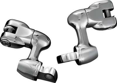 Kuryakyn 2in Adjustable Lockable Offsets With Male Mount Adapter Chrome #4556