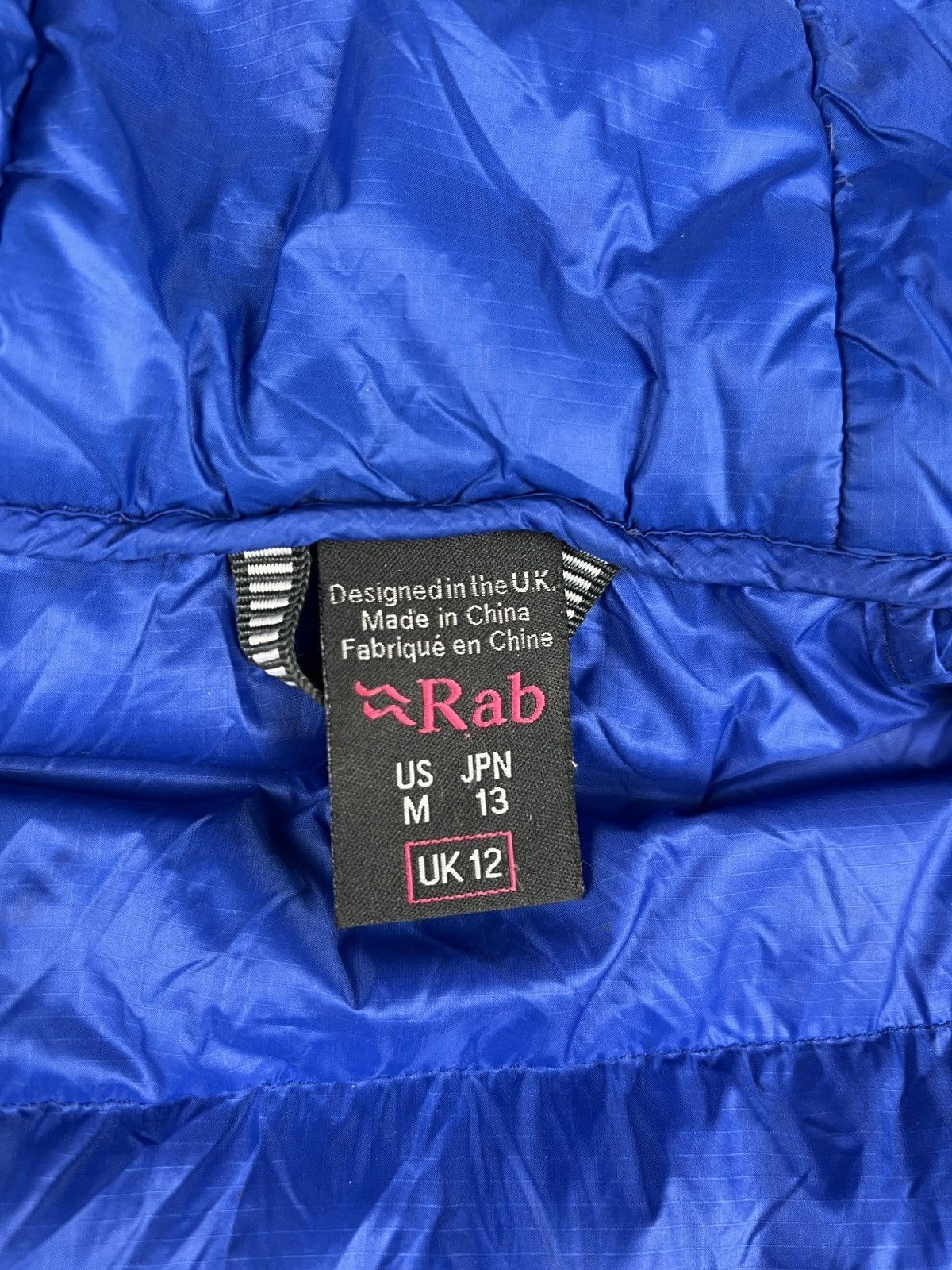 Rab Valiance Jacket Down Puffer Pertex Shield NIKWAX Waterproof Womens M Blue image 8