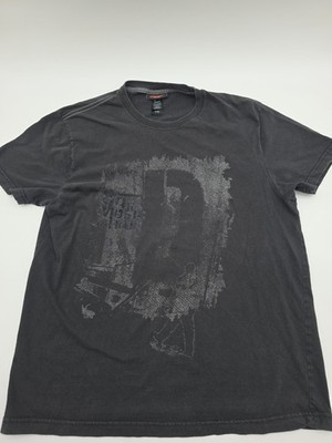 Dkny Active T-Shirt Mens Large Black Graphic Cotton Tee.#44687