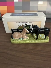 Cracker Barrel - Stoneware Horse Salt and Pepper Set -