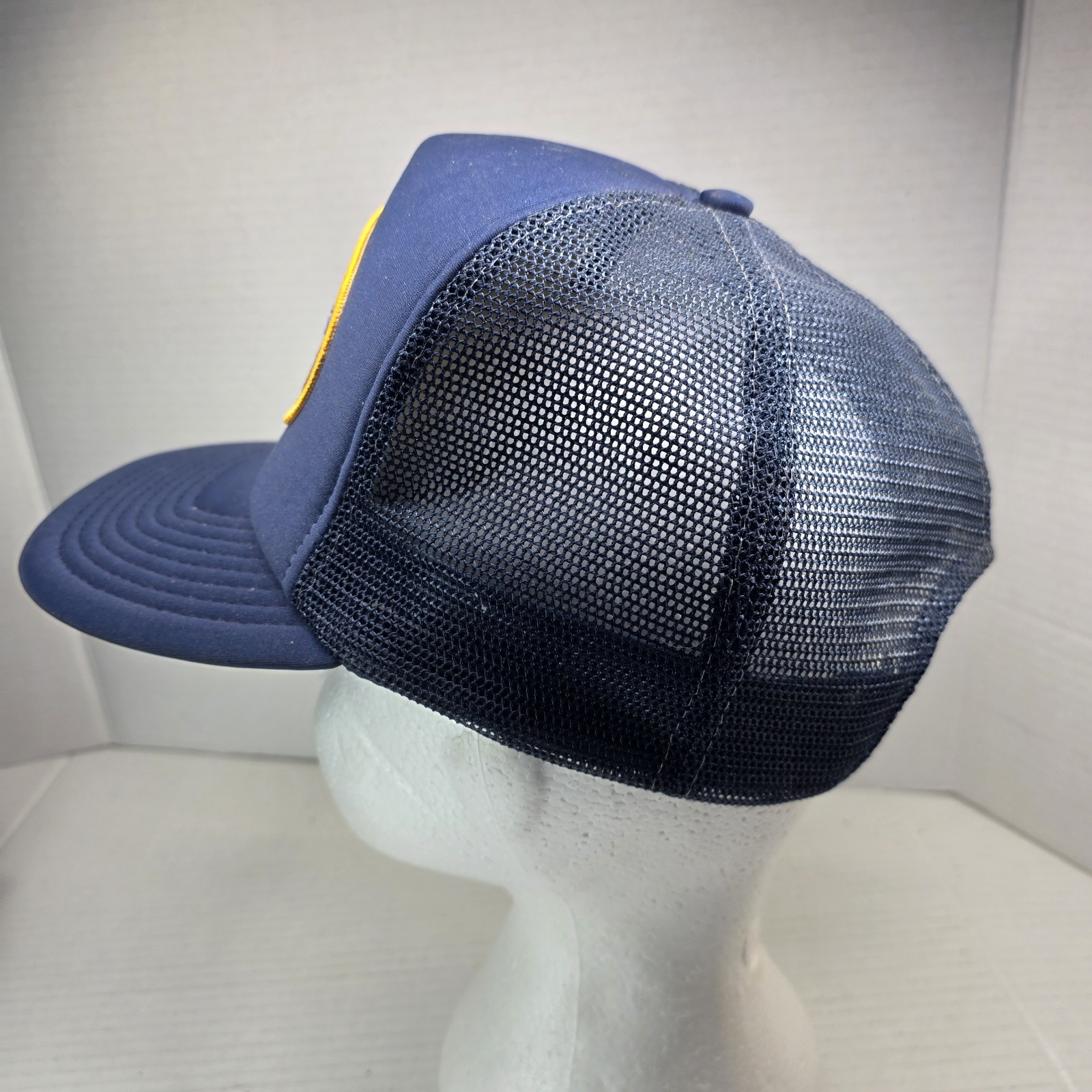 Vintage Fenwick Eagle Patch Trucker Hat Blue Mesh… - image 4