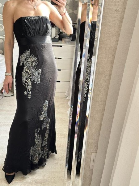 Women Monsoon Dress Black Silk M