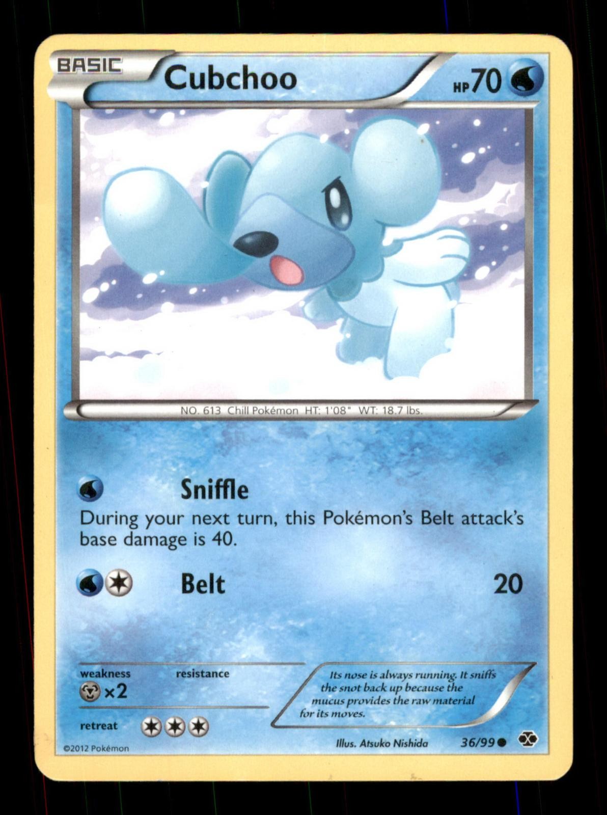 Cubchoo 36/99 Next Destinies Pokemon TCG Moderately Played