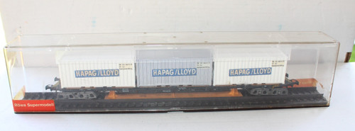 Spur H0 Röwa Containertragwagen mit 3 HAPAG LLOYD Container  in Box (8320) | Condition: Gebraucht