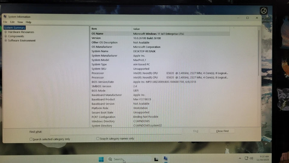 Apple Mac Pro 5,1 2.4GHz Dual E5620 Intel Xeon 40GB RAM 1TB HD 2012 A1289 - Image 2 of 4