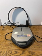 Sony Discman D-E301 w/ Headphones Tested Working w/ Issues For Parts/Repair.