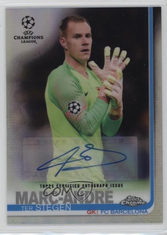 2018 Topps Chrome UEFA Champions League Refractor Marc-Andre ter Stegen Auto 9w7