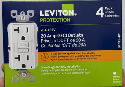 #ad Leviton GFNT2 4W GFCI Outlet 1 Pack OF 4 PCS $40.00