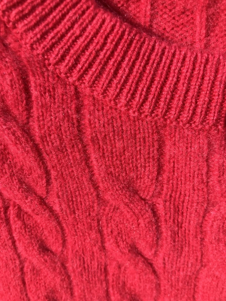 Vineyard Vines 100% Cashmere Sweater Womens Sz M Pink Cable Knit Classic Preppy - Image 3 of 4