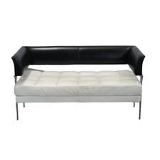 Poltrona Frau Hydra Castor Leather Sofa by Luca Scacchetti - White Cushion and B