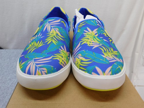 Olukai Lae'ahi Pa'i Shoes Mens Size 11 Sunset Blue Aloha Slip On Canvas Floral - Picture 2 of 8