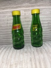 70's Squirt Soda Fruit Drink Salt & Pepper Shaker Set Bottle Shaped