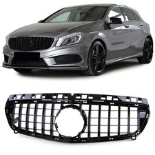 Sport Kühlergrill Frontgrill Schwarz Glanz für Mercedes A Klasse W176 2012-2015