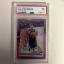 2020-21 Donruss Optic Tyrese Haliburton Hyper Pink Rated Rookie PSA 9