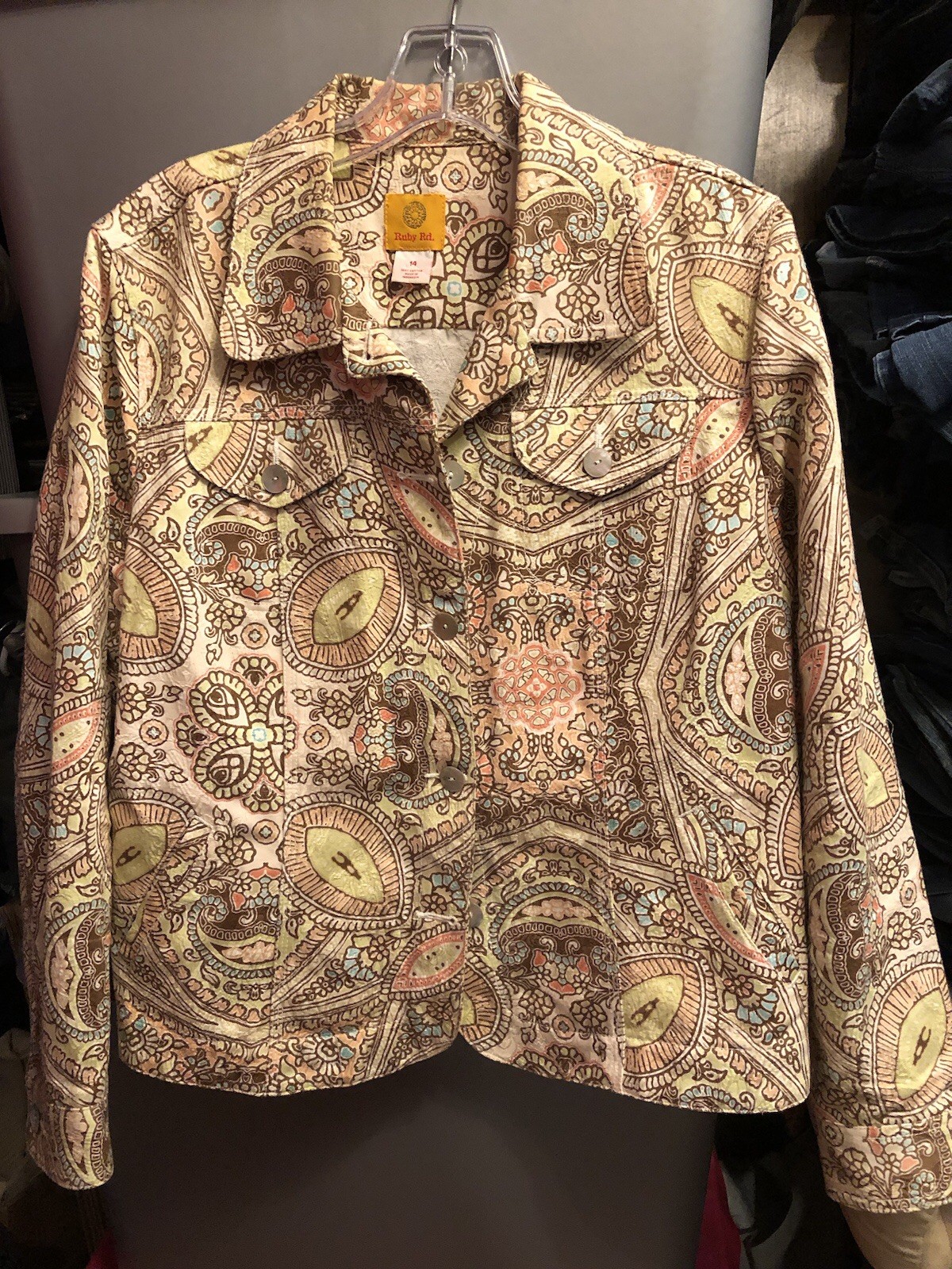 Ruby Rd Womens Button Up Multi Color Jacket Size … - image 1