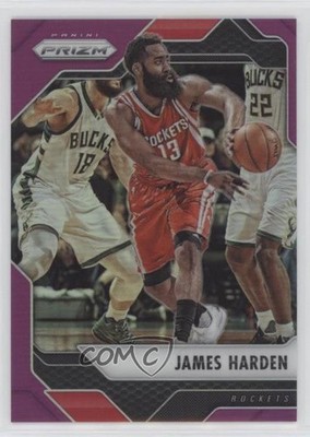 2016-17 Panini Prizm Purple Prizm 66/75 James Harden #221 d4v