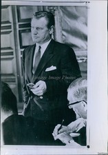 1959 Albany Nelson Rockefeller Governor Suit Necktie Wirephoto 7X9 Vintage
