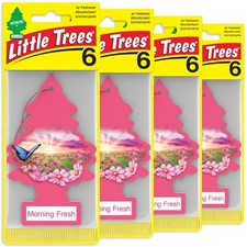 Little Trees Hanging Car and Home Air Freshener, Morning Fresh Scent, 24 Pack