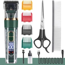 Professional PET CLIPPERS Dog Grooming Kit Heavy Duty Trimmer Thick Hair US