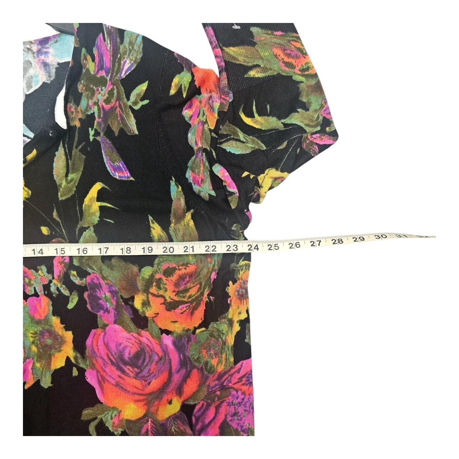 Grace Elements Cardigan Sweater Button Up Floral … - image 5