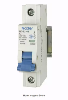 Qty of 4 NEW! NADER NDB2-63-C2 1 POLE 230/400V 2A CIRCUIT BREAKER [2ES1-3]