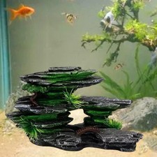 Aquarium Rockery Aquatic Cave Hideaway for Home Living Room Resin Stacked Stone