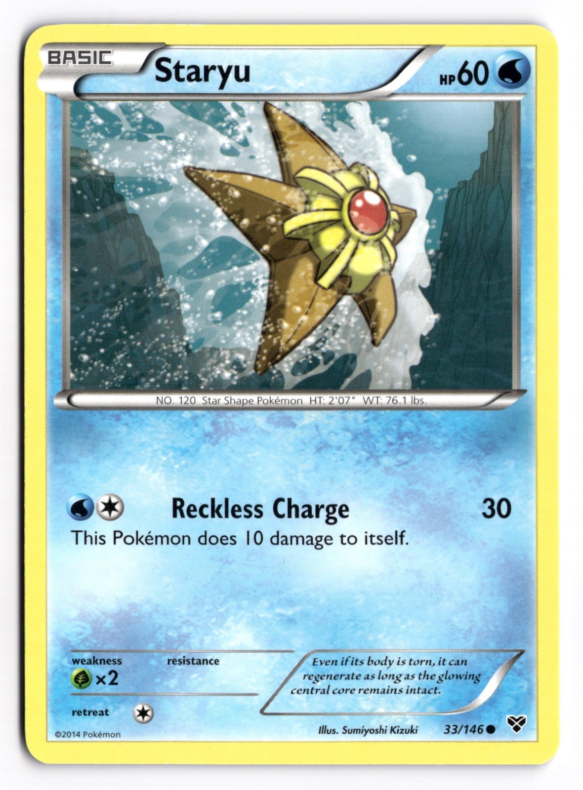 Pokemon TCG Staryu 33/146 XY Base Set Common NM
