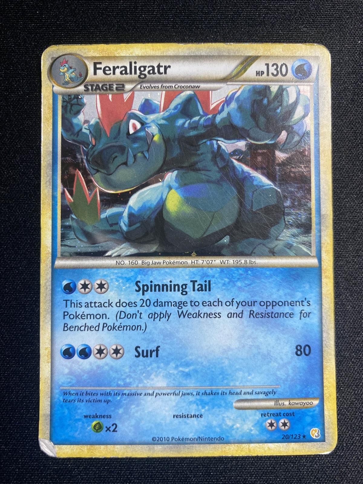 Feraligatr Cosmos Holo 20/123 Pokemon HeartGold & SoulSilver HP