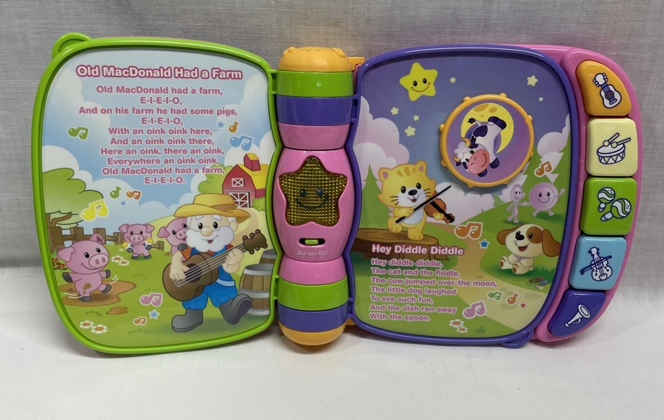 VTech Musical Rhymes Book Baby & Toddler Toy Educational Learning Works - Image 4 of 4