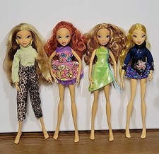 Rare Winx Club Rainbow Dolls 1st Season 2004 Lot of 4 Dolls 