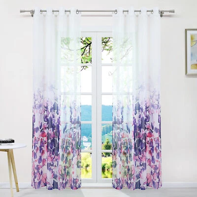 Gardine mit Kräuselband Schlaufen Ösen Vorhang Landhaus Wohnzimmer Modern Stores - Bild 1 von 4