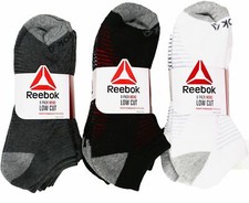 Reebok, 8 Pack Low-Cut Socks Wick Athletic Performance Training Choose Color 