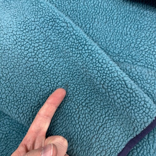Pile Patagonia Vintage anni 90 Retrò X Deep Pile Blu Teal Made In USA Tg L *LEGGI - Foto 3 di 13