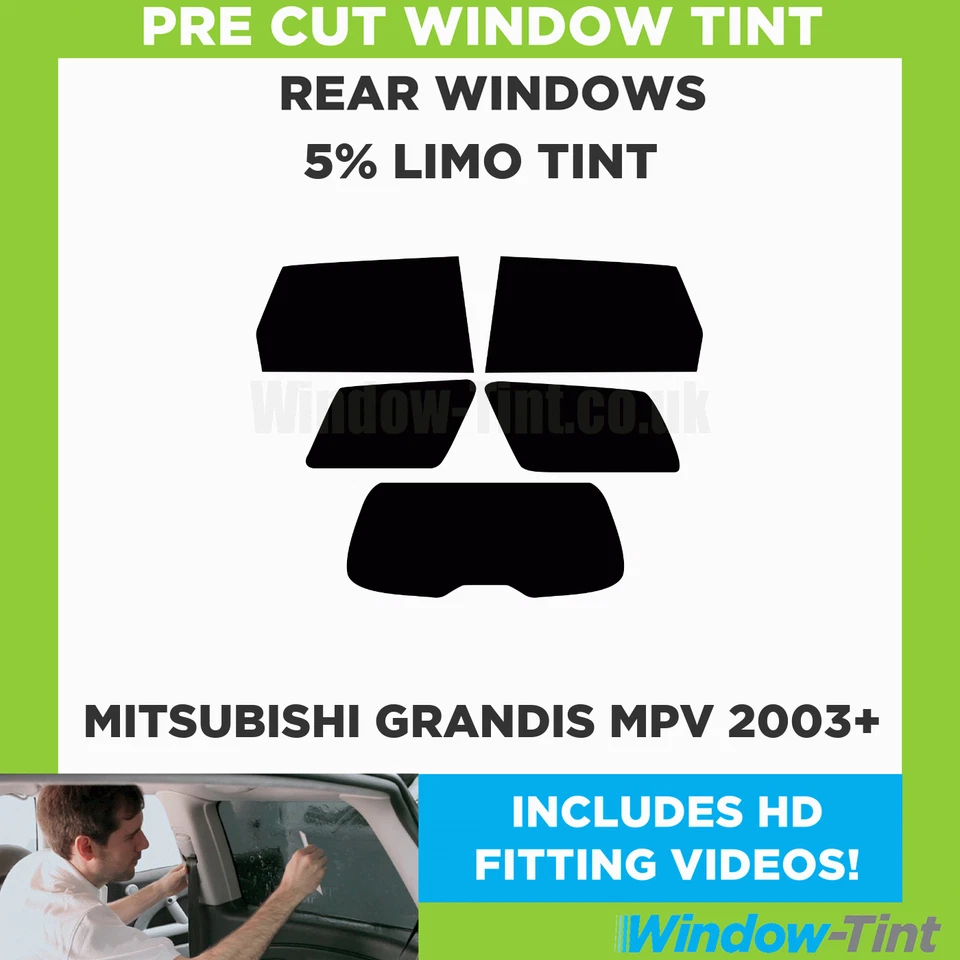 Película trasera negra limusina tinte para ventana Mitsubishi Grandis MPV 2003+ 5% limusina Foto 2 de 4