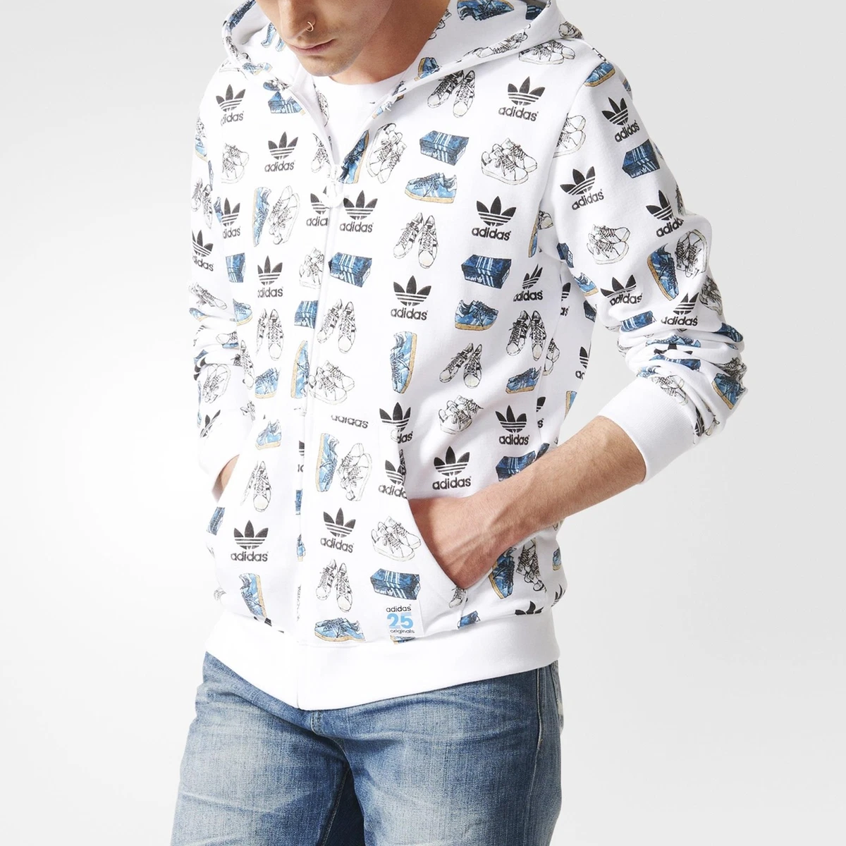 Adidas Men's 25 Mix Shoe Pop Hoodie