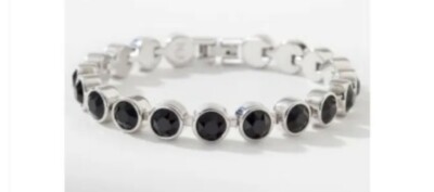 Touchstone Crystal by Swarovski Jet Black Ice Bracelet brand new in box