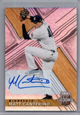 2019 Panini Elite Extra Edition #54 Matt Canterino Autographs