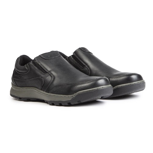 Hush Puppies Jasper Mens Slip on Trainer Black UK 12