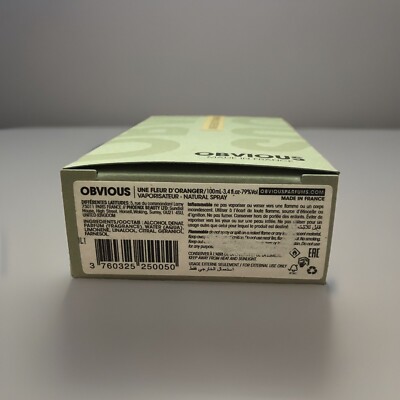 Rare Obvious Une Fleur D'oranger Edp 100ml New In Box Express