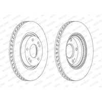 Ferodo 2X Bremsscheibe Vorne Ø300 Mm BelüFtet FüR Hyundai I30 Kombi FD 1.4 1.6
