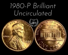 1980 P Lincoln Memorial Cent BRILLIANT UNCIRCULATED *JB's Coins*